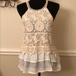 NWOT Boho Crochet top Size S